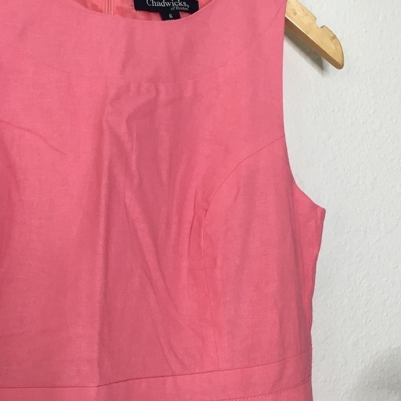 Chadwick’s of Boston Pink Linen Dress - Picture 4 of 7